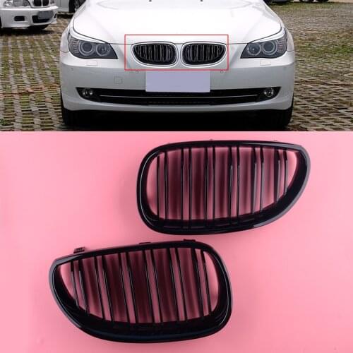 Front Bumper Sport Kidney Grill Grille Double Twin Slat 51712155446 Fit For BMW E60 E61 M5 2003 2004-2006 2007 2008 2009 2010