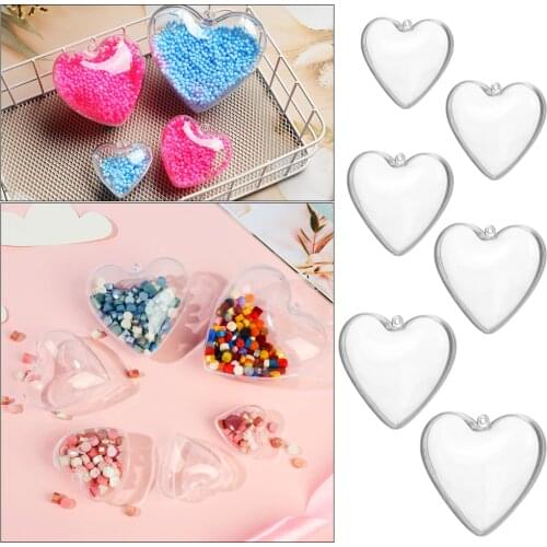 Plastic Heart Shape Ball Candy Box Packaging DIY Clear Plastic Bath Bomb Mould Acrylic Mold Creative Sugar Box Christmas Decor