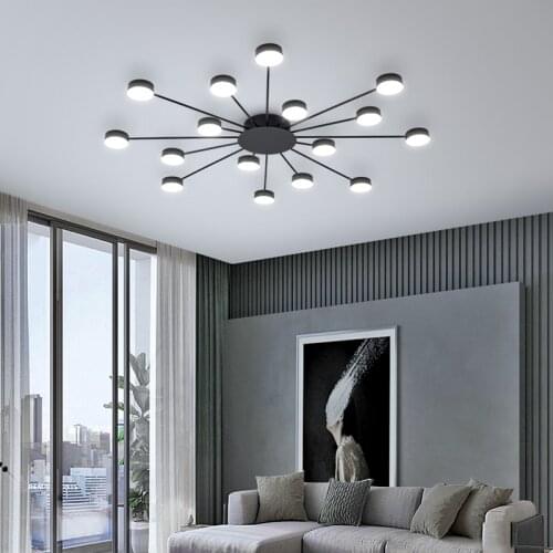 Modern led chandelier golden living room dining room kitchen bedroom creative home indoor ceiling decoration ceiling lamp