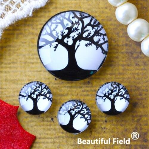 12mm 25mm 14mm 16mm 18mm 20mm Photo Glass Cabochons Round Cameo Set Handmade Settings Stone Magic SW1150