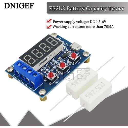 DNIGEF ZB2L3 Battery Tester Li-ion Lithium Battery Capacity LED Digital Display 18650 Lithium Power Supply Lead-acid Capacity