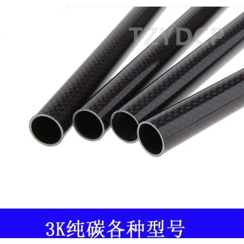 1 Roll Wrapped Carbon Fiber Tube 3K Glossy surface diameter 10mm 12mm 14mm 16mm 18mm 22mm 24mm 26mm 28mm 30mm 32mm Length500mm