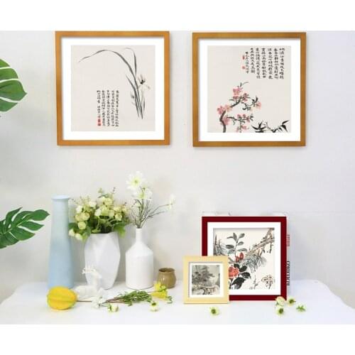 Quality Wood Picture Frame 5/6/7/8/10 Inch Square Hanging Photo Frame For Home Decor Family Pictures Wall Painting Frames 1PC