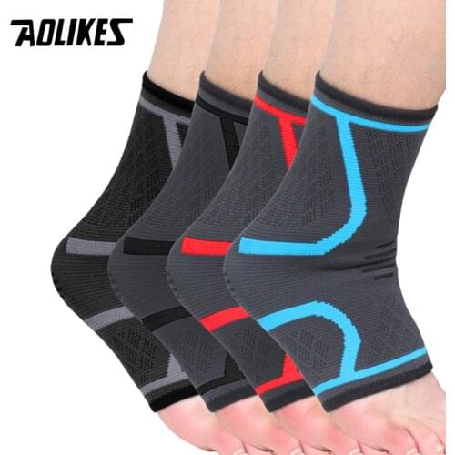 AOLIKES 1PCS Ankle Brace Compression Support Sleeve Elastic Breathable for Injury Recovery Joint Pain femme Foot Sports Socks