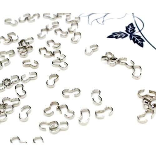 150pcs, 8mmx4mm Connector, plated Rhodium color, Not easily tarnish