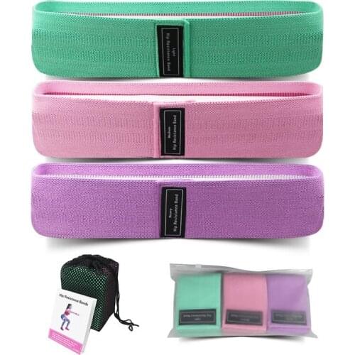 3pcs/set Resistance Band Fitness Booty Bands 3-Piece Set Fitness Rubber Expander Exercise