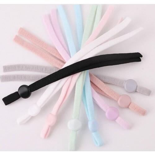 5pcs Mask Sewing Elastic Band Cord With Adjustable Buckle Stretchy Earloop Mask Lanyard Earmuff Rope Diy Craft Supplies