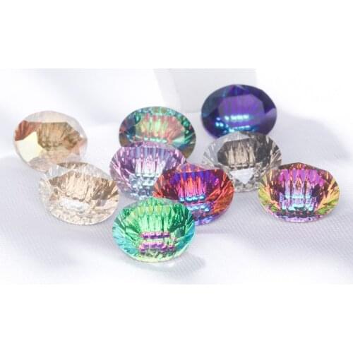 8x10mm Oval Shape Shiny Rhinestones AB Color Pointback Fancy Stones Rhinestone Good Quality Glass Strass Loose Rhinestones