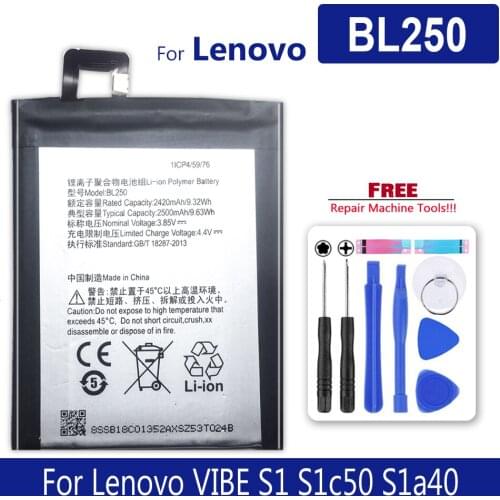 BL250 2420mAh Battery for Lenovo VIBE S1 S1c50 S1a40 S1 A40 supply tracking number