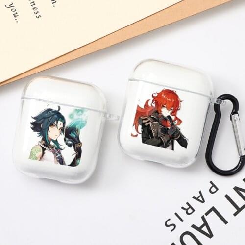 Genshin Impact Anime Case For Apple AirPods 2 1 Cover Silicone Soft Clear Earphone Funda For AirPods Pro Charging BOX Coque Bags