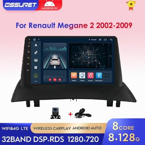 Android 10 Car Multimedia Player GPS Navigator For Renault Megane 2 2002-2009 Auto Radio Video DSP Stereo Head Unit Mic Wifi SWC