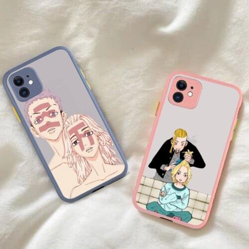Yinuoda Tokyo Revengers Phone Case for iPhone X XR XS 7 8 Plus 11 12 pro MAX Translucent Matte Shockproof Case