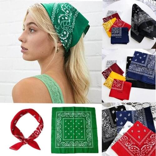 CYGJFC Woman 53 X 53cm Printed Vintage Bandana Square Hair Scarf Hairband Face Mask Ornament Hiphop Headband Hair Accessories