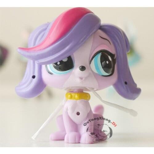 CWG064 Pet Shop Animal Color hair dog doll action Figure cute puppy