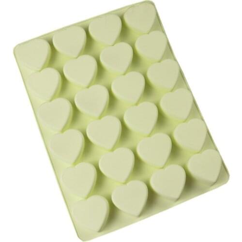 24 Love Heart Shaped Chocolate Silicone Mold Handmade Soap Mold Valentines Day DIY Cake Decoration Baking Mold