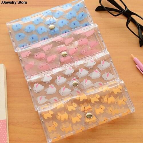 1 Pcs Cartoon Cute Travel Women Transparent PVC Eye Glasses Box Bag Case Protection Carry Box Eyewear Accessoires New