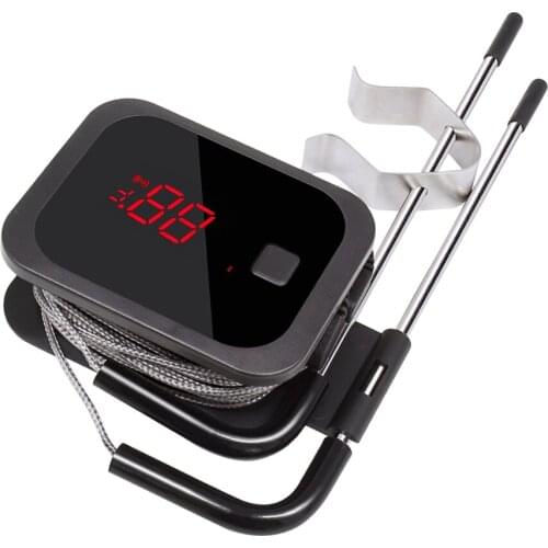IBT-2X Digital Wireless Bluetooth BBQ Smart Cooking Meat Thermometer with LED Display Two Food-Grade Stainless Steel Probes