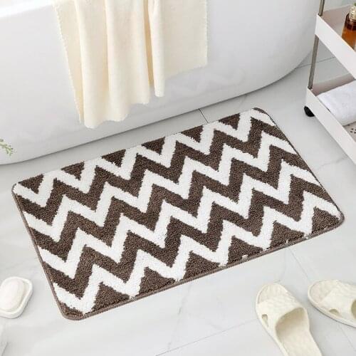 Wave Pattern Living Room Doormat European Style Simple Carpet Bathroom Absorbent Floor Mat Kitchen Non-slip Mat Household Carpet