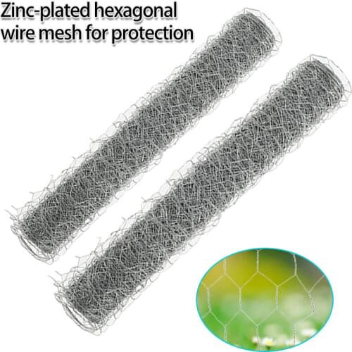 10M Metal Wire Netting Galvanized Metal Roll Wire Mesh Hexagonal Chicken Rabbit Aviary Net Garden Fence Mesh Crop Protection Net