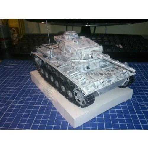 DIYMyModeI German tank 3 Ausf. J tank DIY Handcraft Paper Model KIT Handmade Toy Puzzles Gift Movie props