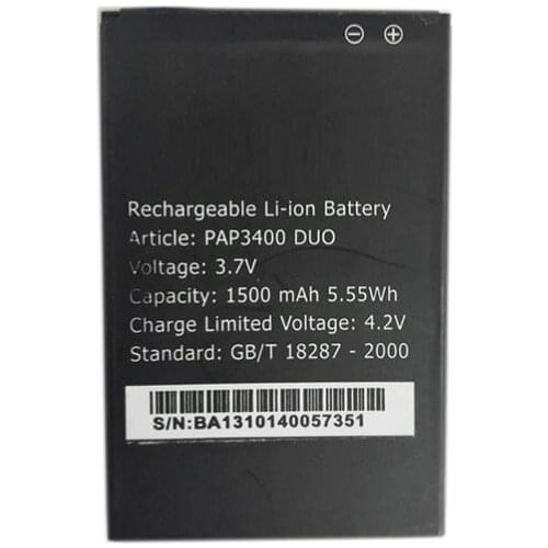 New 5.55Wh For Prestigio MultiPhone Battery PAP3400 DUO PAP 3400 Replacement Li-ion Battery free shipping