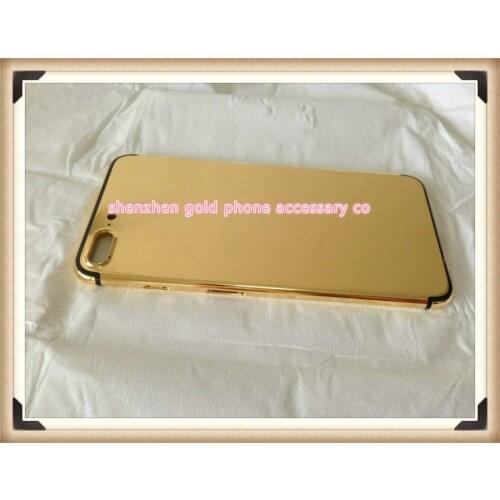 New Good Quality Replacement Luxury Chassis Housing for phone 7 PLUS Back Cover 24k Mirror Gold Battery Door with Logo+Buttons