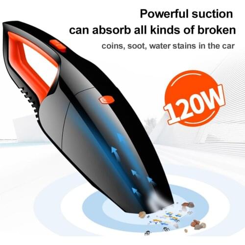 Portable Car Vacuum Cleaner 120W High Power Car Vacuum Cleaner Handheld Car Home Dual-use Handheld Rechargeable