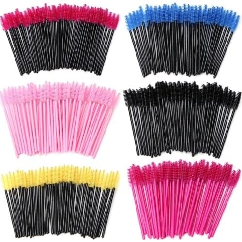 Drop Ship&Wholesale 50Pcs Mini Eyelash Disposable Mascara Wand Applicator Brush Extension Makeup Set Oct.29