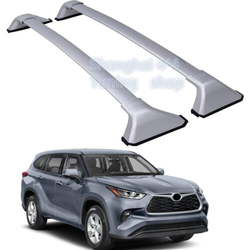 Silver for Toyota Highlander L & LE 2020 2021 baggage luggage roof rack rail cross bar cargo carrier