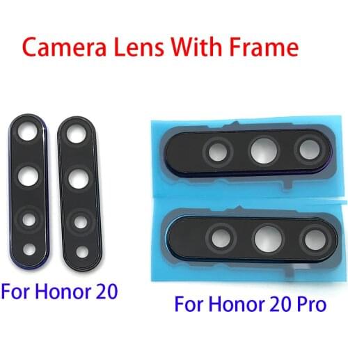 10Pcs/Lot, Rear Back Camera Glass Lens For Huawei Honor 20 Pro Camera Glass With Frame