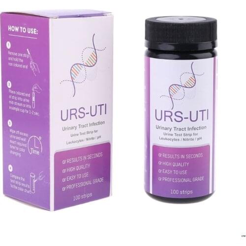 100Pcs Urine Test Strip Leukocytes Nitrite pH Anti-VC Reagent Strips Urinalysis