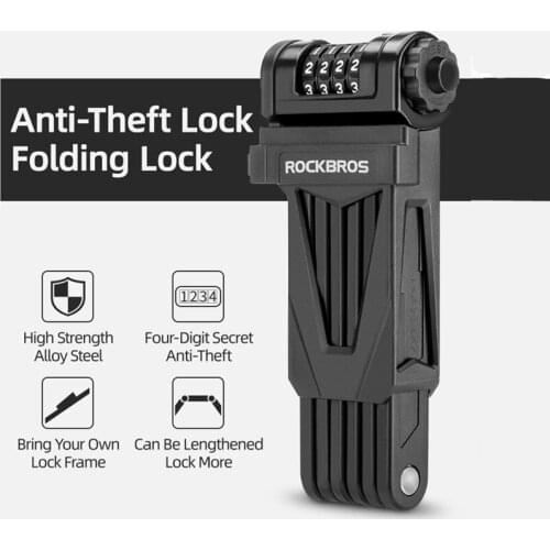 ROCKBROS Bicycle Lock Anti-shear Hydraulic Cutter Anti theft Motorcycle Lock Electric Bicycle Part Chain LockBicycle Accessories