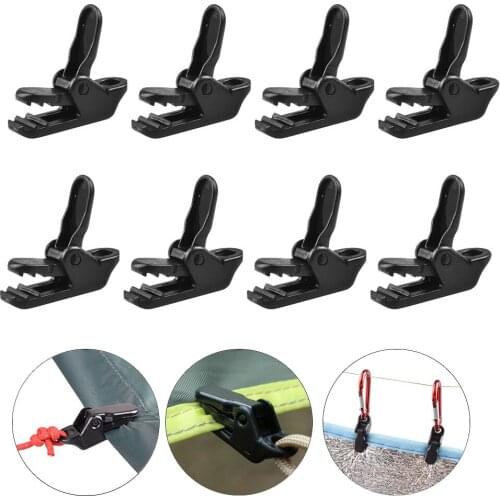 1/5/10PCS Awning Clamp Tarp Clips Outdoor Hike Snap Hangers Caravan Jaw Grip Anchor Gripper Tent Camping Survival Tighten Tool