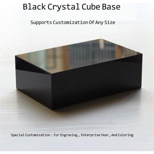 1pcs Artificial Crystal Black Base Black Crystal Base Crystal Black Square Body Black Square Block Black Base Plate