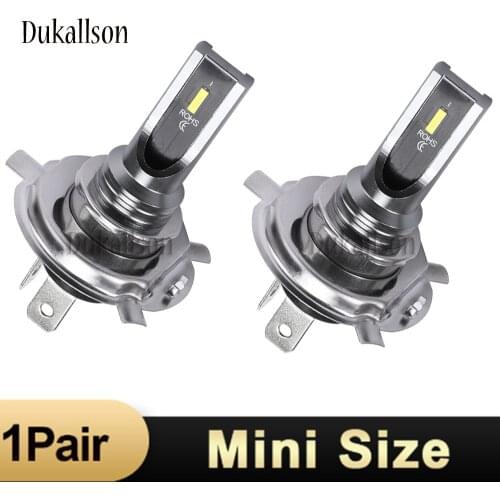 Dukallson 2Pcs H4 H7 H11 H8 H9 9006 HB4 H1 9005 HB3 4300K 8000K Mini ZES Chip Car Headlight Bulbs Lamp 12000LM Auto Fog Lights