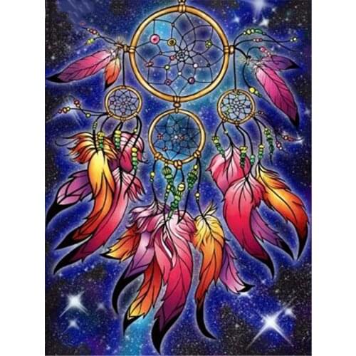 5D Diamond Painting Mosaic Dreamcatcher Diamond Embroidery Feather Crystal Sale Full Square Rhinestone Gift Wall Decor