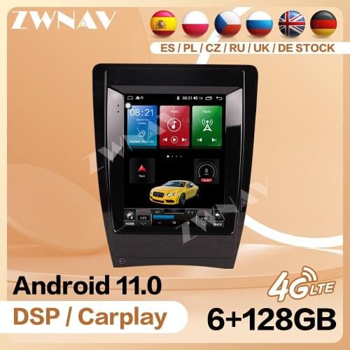 6+128G Tesla Carplay Radio Receiver For Audi A3 2008 2009 2010 2011 2012 Android 11 Player Video GPS Head Unit Auto Audio Stereo