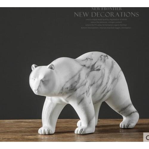 ABSTRACT GEOMETRY BEAR UNICORN DEER SCULPTURE ANIMAL DOG FIGURINE STATUE RESIN CRAFTS LIVING ROOM OFFICE ORNAMENTS R223