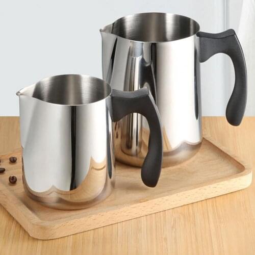 Stainless Steel Frothing Coffee Cup Anti-rust Olecranon Spout Stainless Steel Anti-scald Anti-slip Anti-slip Jug Pot for Home