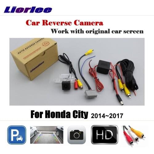 Car Reverse Rearview Camera For Honda City 2014~2017 Original Screen / HD CCD Backup Parking CAM
