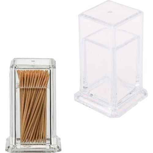 Toothpick Bottle Toothpick Holder Toothpick Dispenser Storage Box Toothpick Box Clean Square Shape Non-toxic For Home