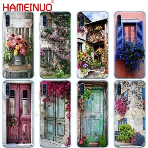 Silicon phone cover case for Samsung Galaxy S10 E PLUS A10 A20 A30 A40 A50 A70 A10E A20E M20 cover With Flowers At Windows