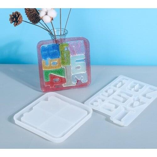 Digital Puzzle Shape Silicone Mold Handmade Mirror Molds for DIY Resin Uv Epoxy Jewelry Tools Craft Handmade Making