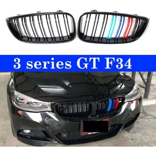 For BMW F34 Gran Turismo 320i 328i 330i 335i 340i 325d Glossy Black Front Bumper Grille Car Stying Grill