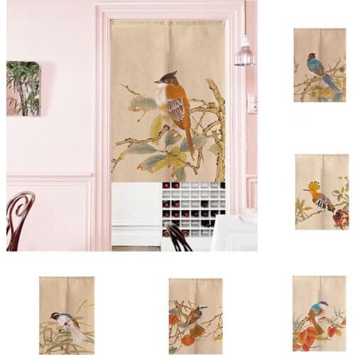 Home Cotton Hemp Door Curtain Bedroom Living Room Decoration Hanging Curtain Kitchen Partition Curtain Blackout Curtain