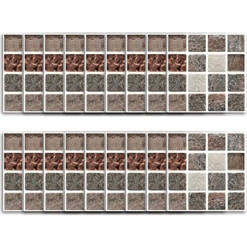 Funlife Spot Stone Texture Mosaic Self Adhesive Wall Stickers Bathroom Waterproof Tiles Waist Line Baseboard Home Decoration