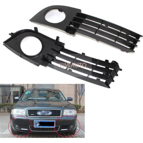 Fog Light Cover For Audi A6 C5 2003~2005 Fog Light Cover Vent Car Grille Auto Front Lower Bumper Driving Lamp Cover