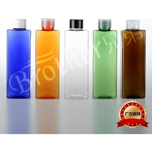250ml Square Bottle of Ordinary Cover Coke Cover with Inner Cream Bottle Cosmetics Packaging Bottle 10pcs/lot
