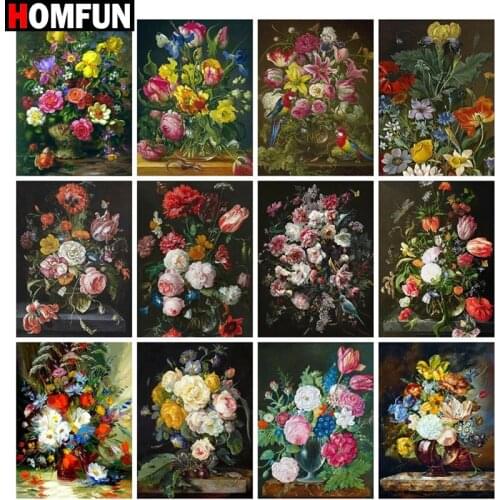 HOMFUN Full Square/Round Drill 5D DIY Diamond Painting "Bouquet theme" Embroidery Cross Stitch 5D Home Decor Gift