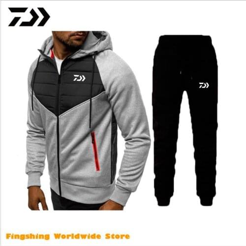 New Winter Daiwa Fishing Clothing Outdoor Windproof Fishing Jacket And Pants Men Keep Warn Fishing Sets Cycling Jacket